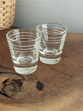 2 Pcs Heavy Shot Glass Measuring Cup of Scale 1.5 Ounce/45ml L.L.B.O approved